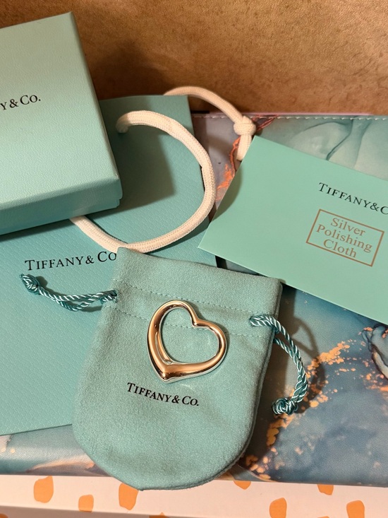 Tiffany & Co. Jewelry - Tiffany & Co. Elsa Peretti Open Heart Silver 36mm Large Pendant